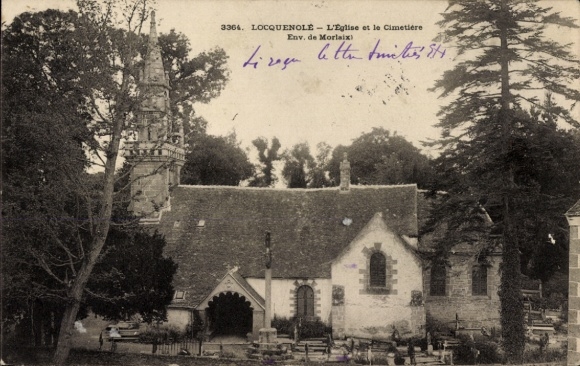 KP Locquénolé Finistère, kościół, cmentarz