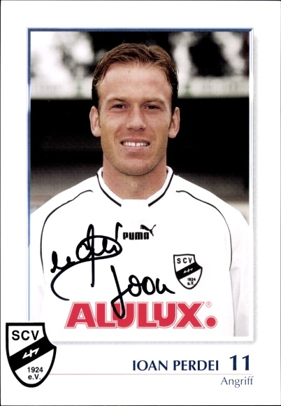 Autogrammkarte Fußballer Ioan Perdei, SC Verl, Autogramm