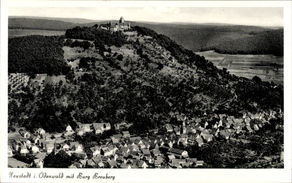 Postcard Neustadt Breuberg im Odenwald, aerial photograph