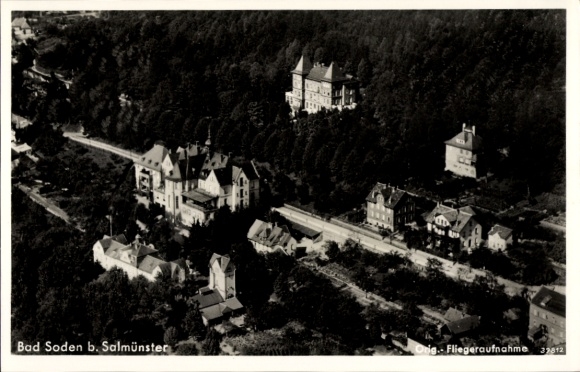 Ak Bad Soden Salmünster in het Kinzigtal Hessen, luchtfoto