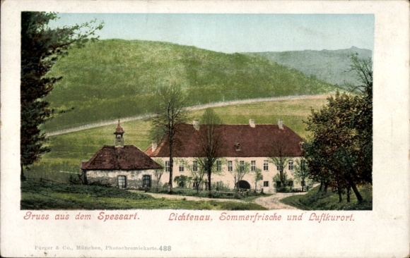 Postcard Lichtenau Rothenbuch in Spessart Lower Franconia, guest house
