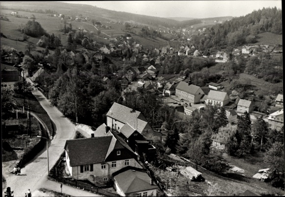 Postcard Pobershau Marienberg in the Ore Mountains, view of the city