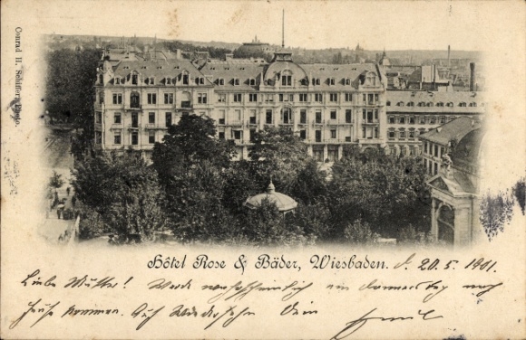 Ak Wiesbaden in Hessen, Hotel Rose & Bäder