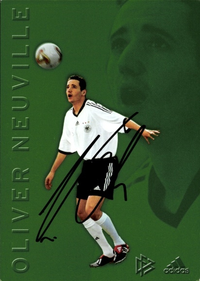Autograph card footballer Oliver Neuville, German national team, autograph