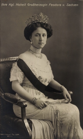 Ak Großherzogin Feodora von Sachsen Weimar Eisenach, Portrait