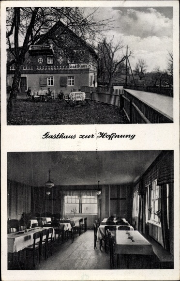 Postcard Papstdorf Gohrisch in Saxony, Inn zur Hoffnung