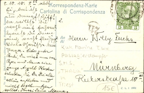 PC Trieste Trieste Friuli Venezia Giulia, Molo della Sanità, Kuk Marine steamer Thalia
