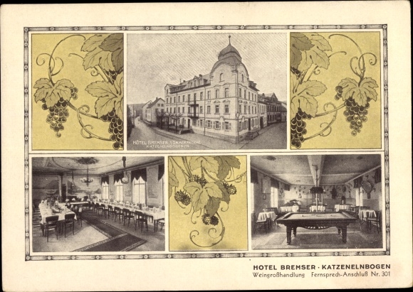 PC Katzenelnbogen im Taunus, Hotel Bremser, wine wholesaler