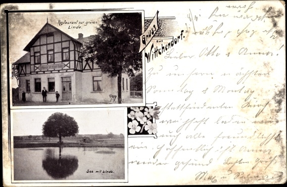 PC Wittchendorf Langenwetzendorf in Thuringia, restaurant to the green lime tree, lake with lime tree
