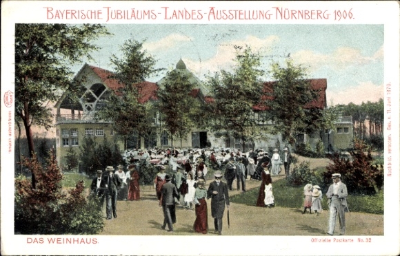 PC Nuremberg in Middle Franconia, Bavarian Jubilee Exhibition 1906, The Wine House