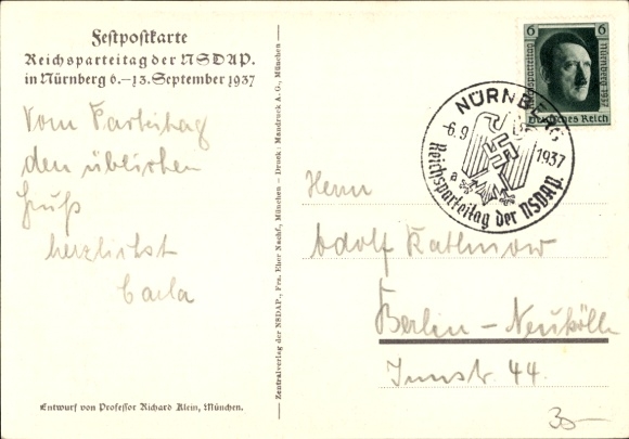 KP artystyczna Klein, Richard, Zlot Partii Nazistowskiej w Norymberdze 1937