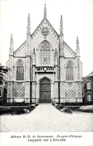 CPA Forges Chimay Wallonie Hainaut, Abbaye N.-D. de Scourmont, Eglise