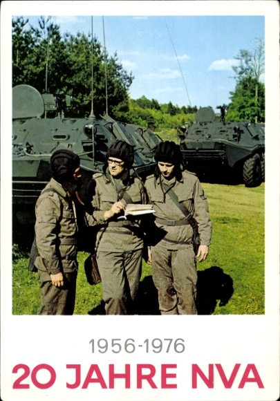 KP 20 lat NVA 1956-1976, Narodowa Armia Ludowa NRD, czołgi, żołnierze w mundurach