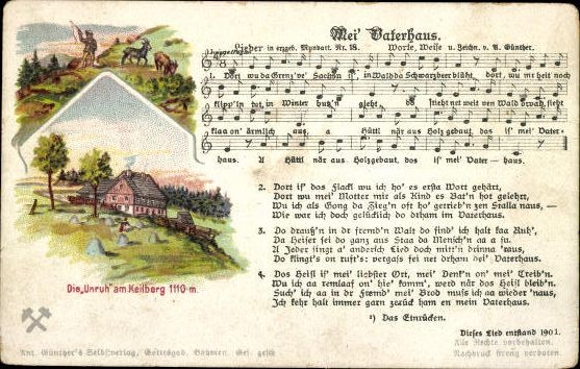 31 individual song cards, Anton Günther