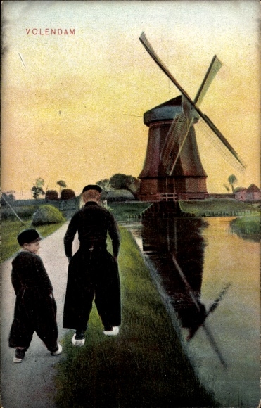 PC Volendam North Holland Netherlands, windmill