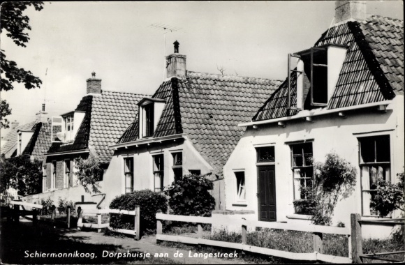 Postcard Schiermonnikoog Friesland Niederlande, village house on the Langestreek