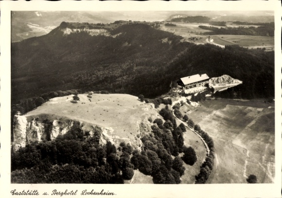 Postcard Balingen in Württemberg, aerial view of the restaurant and mountain hotel Lochenheim