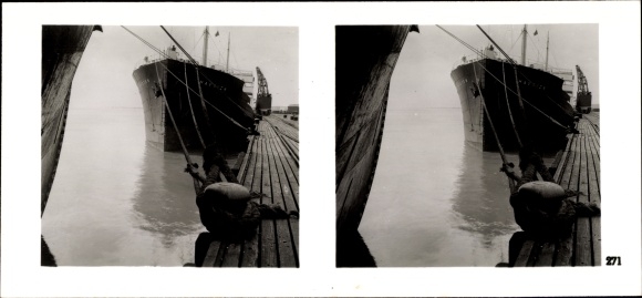 Stereo spatial image photo &quot;The NS model companies 1937-38&quot; No. 271, Midgard Dt. Seeverkehrs AG, Nordenham