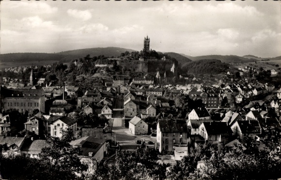 Ak Dillenburg in Hessen, Gesamtansicht, Wilhelmsturm