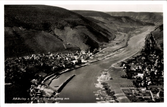Ak Alf an der Mosel, Fliegeraufnahme