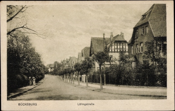 Postcard Bückeburg in the Schaumburg district, Lüllingstrasse