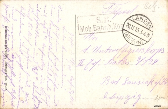 Postcard Herbesthal Lontzen Wallonia Liège, bridge over the railway line Cologne, Aachen, Brussels, Paris