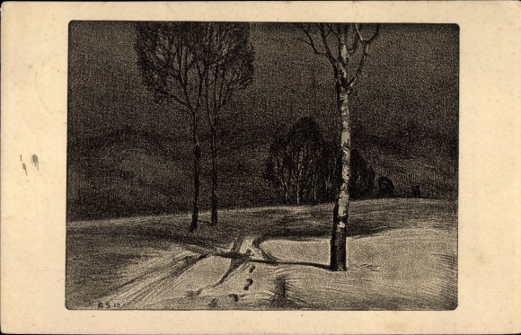 Artist PC Sievers, Rudolf, Wandervogel, Landscape