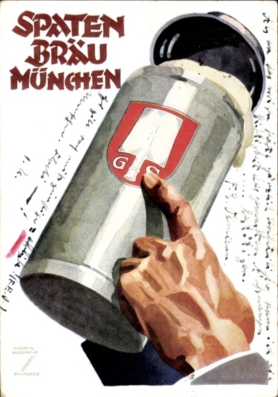 Künstler Ak Hohlwein, L., München, Spaten-Bräu München