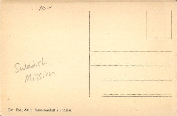 Postcard Amarvara India, Swedish Mission Church, Hospital, Catechist Residence