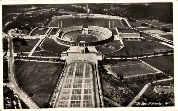 KP Berlin Charlottenburg Westend, Reichssportfeld, zdjęcie lotnicze