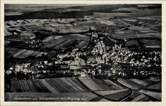 Ak Heidenheim an der Brenz Württemberg, Luftaufnahme von  Felder, Wohngebäude, 1942