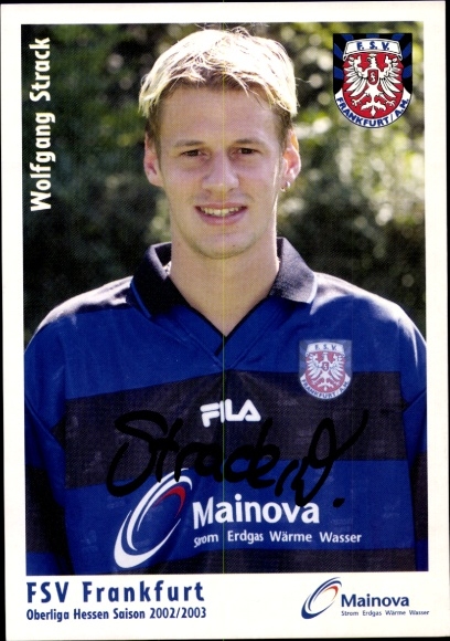 Autogrammkarte Fußballer Wolfgang Stark, FSV Frankfurt, Autogramm