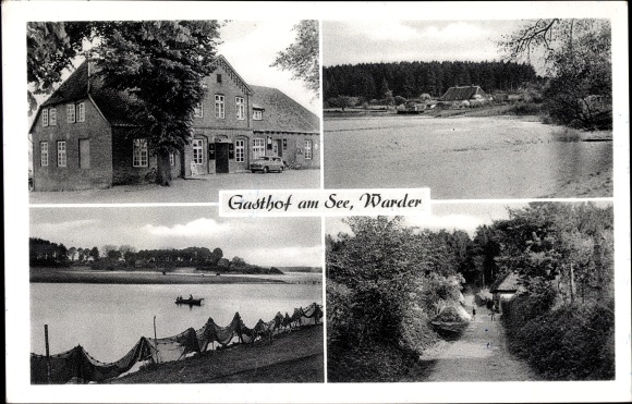PC Warder Rohlstorf in the Segeberg district, inn by the lake, part of the way, fishing nets