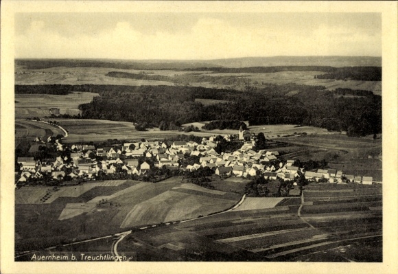 Ak Auernheim Treuchtlingen im Altmühltal Mittelfranken, Fliegeraufnahme