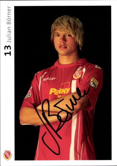 Autogrammkarte Fußballer Julian Börner, Energie Cottbus, Autogramm