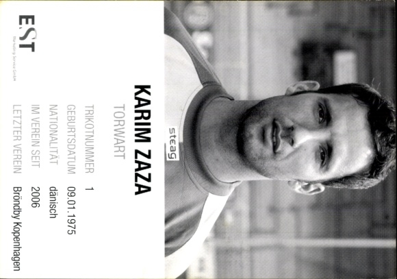 Autogrammkarte Fußballer Karim Zaza, Rot Weiss Essen, Autogramm