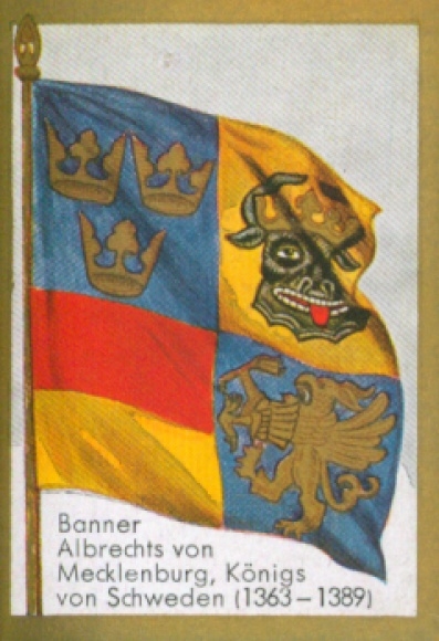 Collection picture Ulmenried flag picture No. 40, banner Albrecht of Mecklenburg, King of Sweden