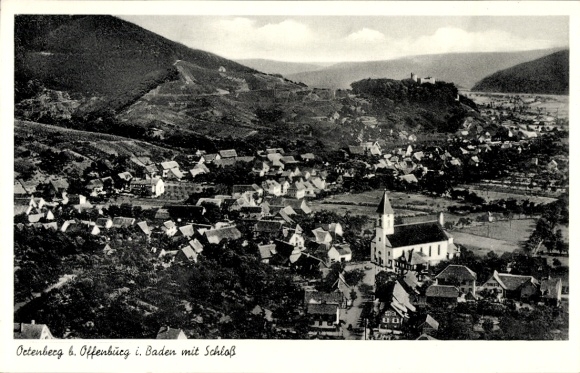 Postcard Ortenberg in Baden, castle, aerial photograph