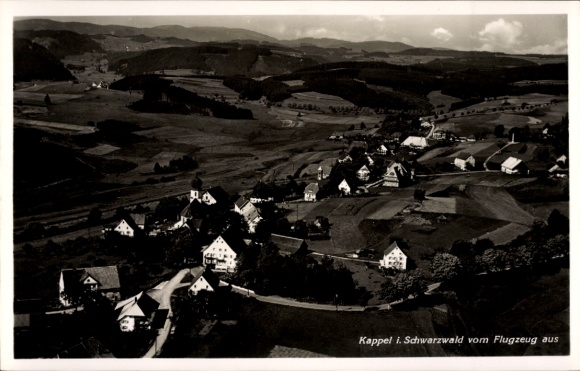 Ak Kappel Lenzkirch im Schwarzwald, Fliegeraufnahme