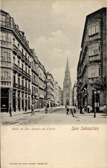 Postcard Donostia San Sebastián Basque Country, Calle de San Ignacio de Loyola