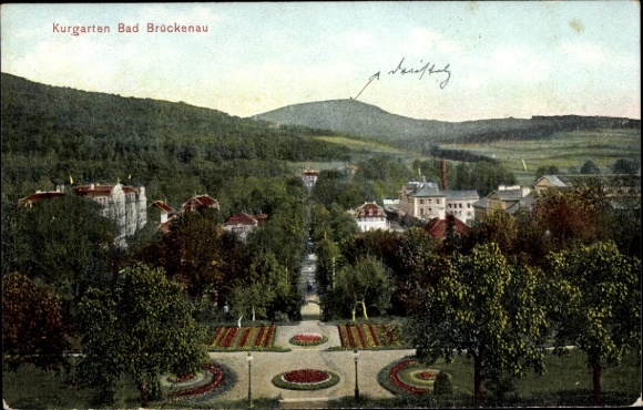 Postcard Bad Brückenau in Sinntal Lower Franconia, Kurgarten