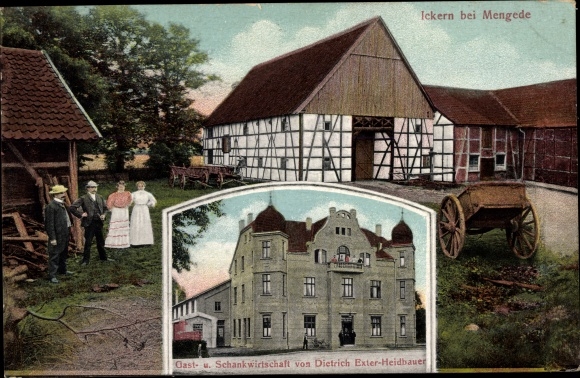 Postcard Ickern Castrop Rauxel, inn, farm