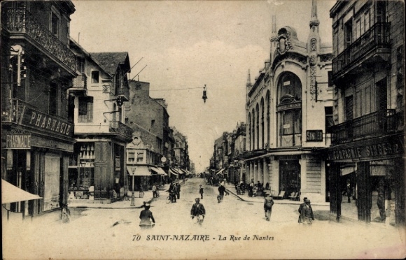 Ak Saint Nazaire Loire Atlantique, Nantes Straße