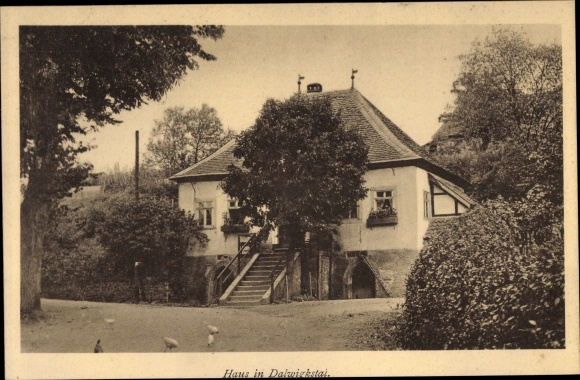 Postcard Dalwigksthal Lichtenfels Hessen, house