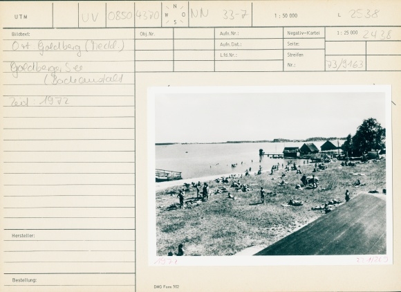 Photo Goldberg in Mecklenburg, Goldberger See, Badeanstalt, 1972