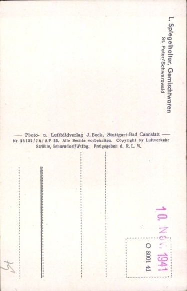 Postcard St. Peter im Schwarzwald, aerial photograph