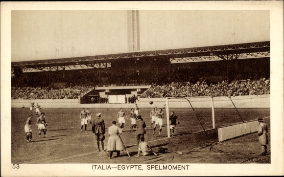 PC Amsterdam North Holland Netherlands, Olympics 1928, football game Italy against Egypt