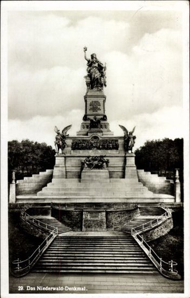 10 alte Ak Niederwalddenkmal am Rhein, verschiedene Ansichten, teilweise gemalt