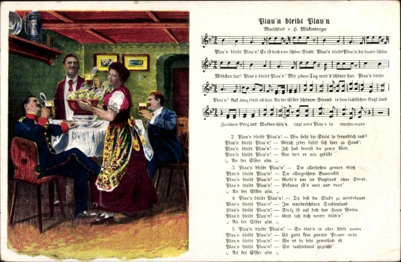 Song Postcard Mückenberger, Hilmar, Plauen in the Vogtland, Plau&#39;n remains Plau&#39;n