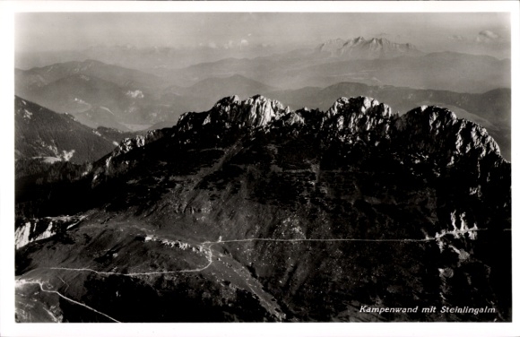 Postcard Aschau im Chiemgau Upper Bavaria, Steinlingalm, landscape photo, mountains